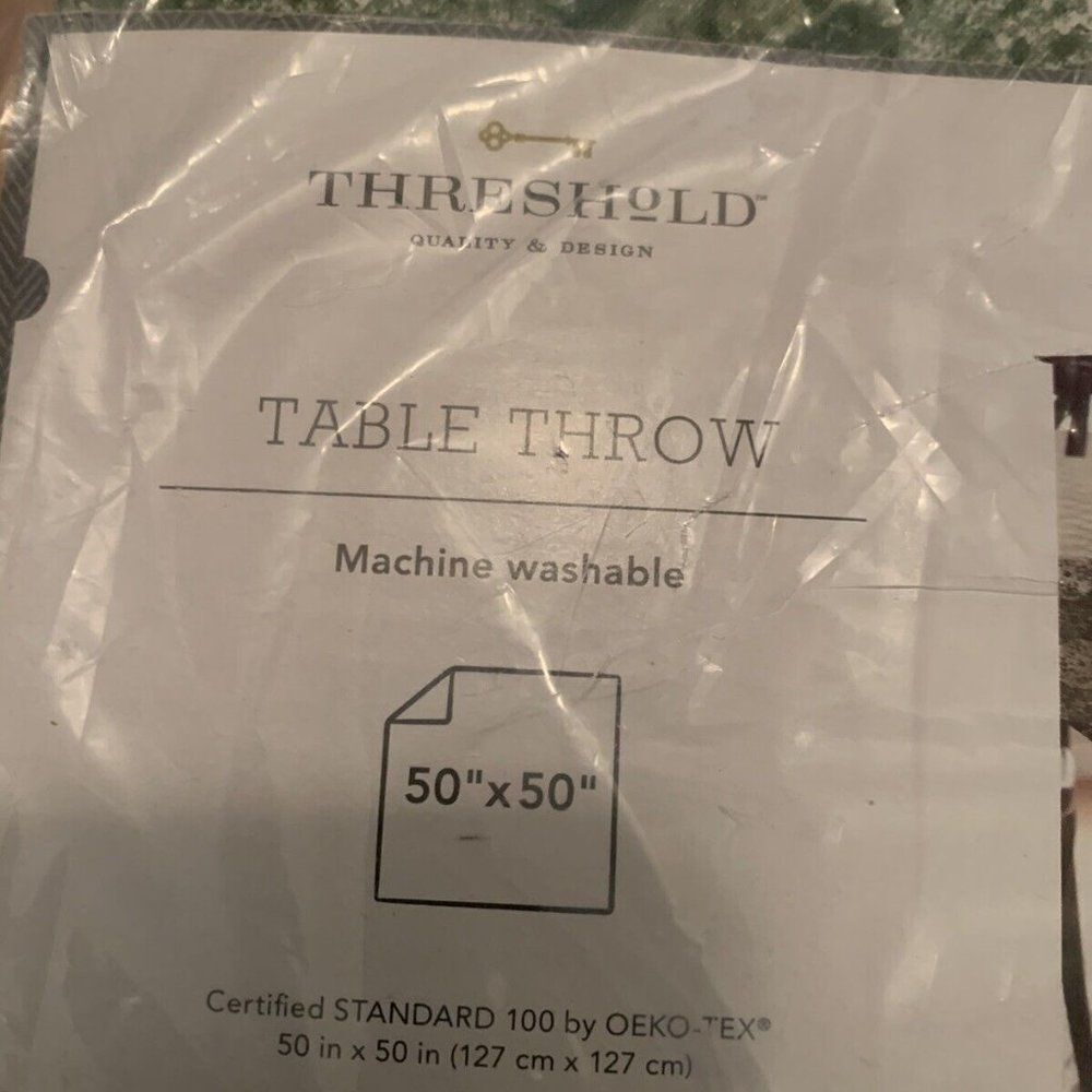 Threshold Print Table Throw Machine Washable Multicolor Topper - Picture 4 of 4